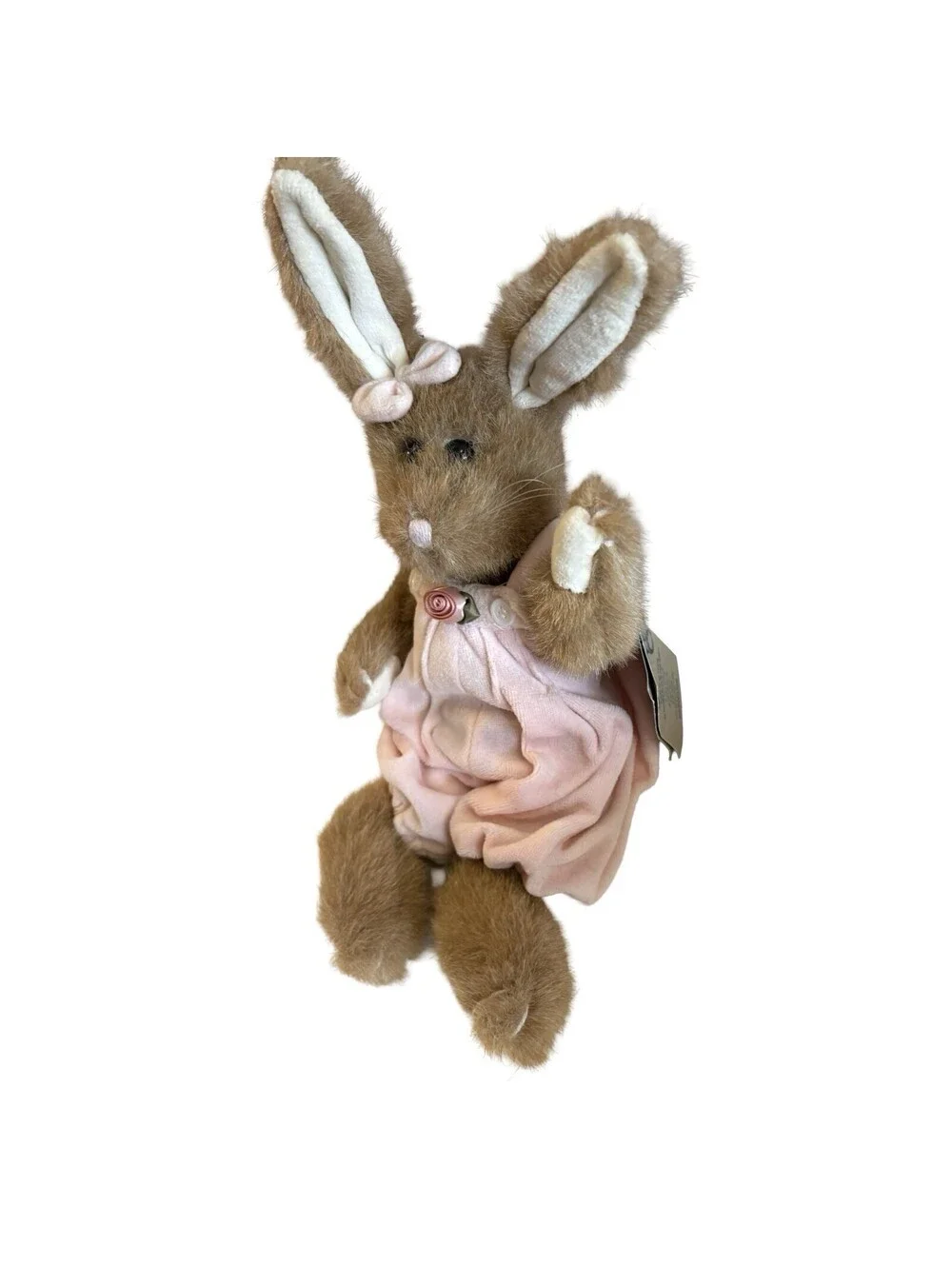 Boyds Bears Collection Allison Plush Bunny Rabbit in Pink Velvet Jumper Easter